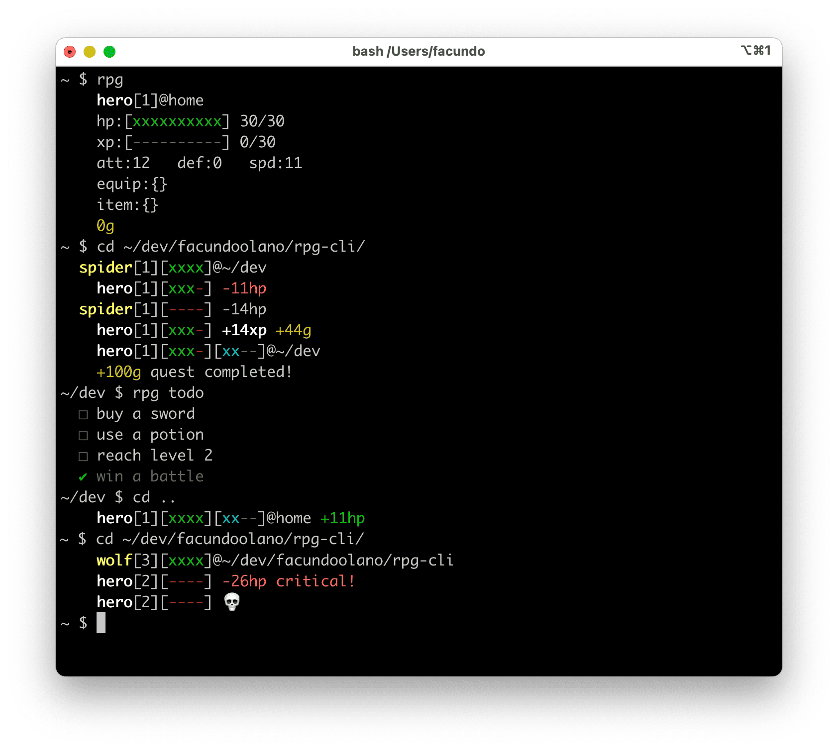 rpg-cli