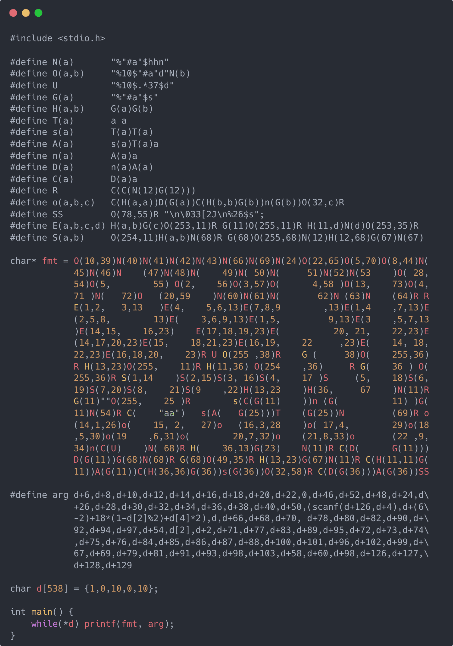 printf-tac-toe