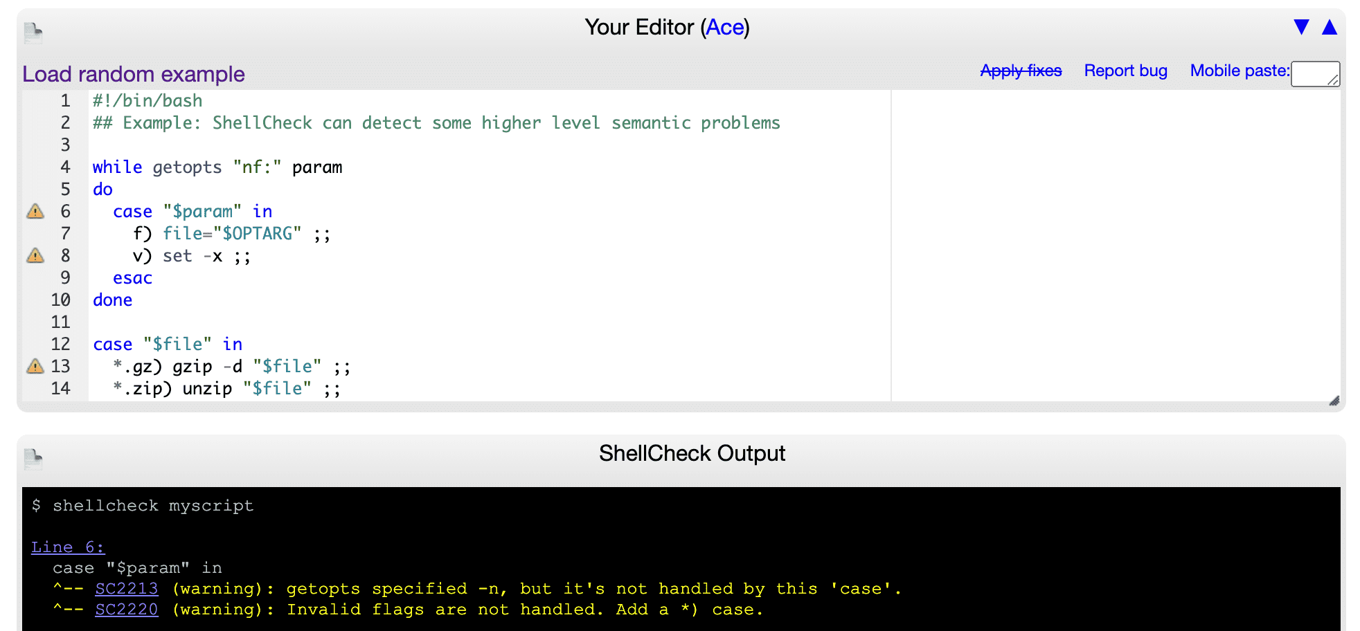 shellcheck